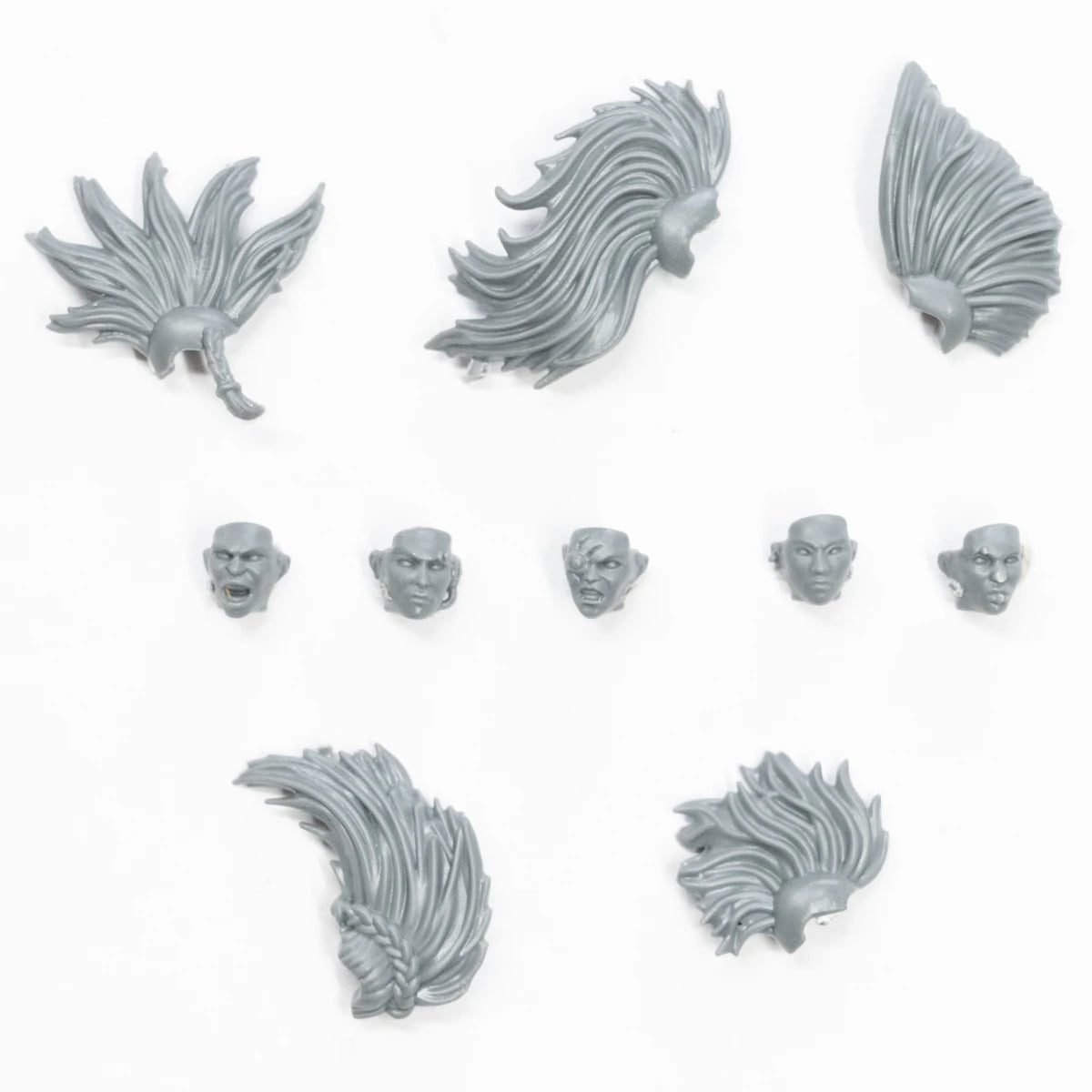 Warhammer Necromunda Escher Weapons & Upgrades Heads x 5 Bits