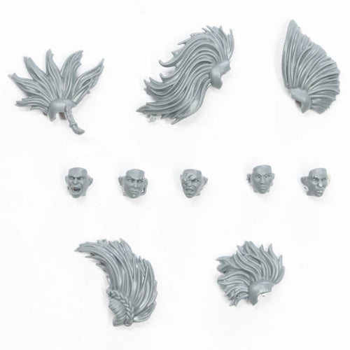Warhammer Necromunda Escher Weapons & Upgrades Heads x 5 Bits