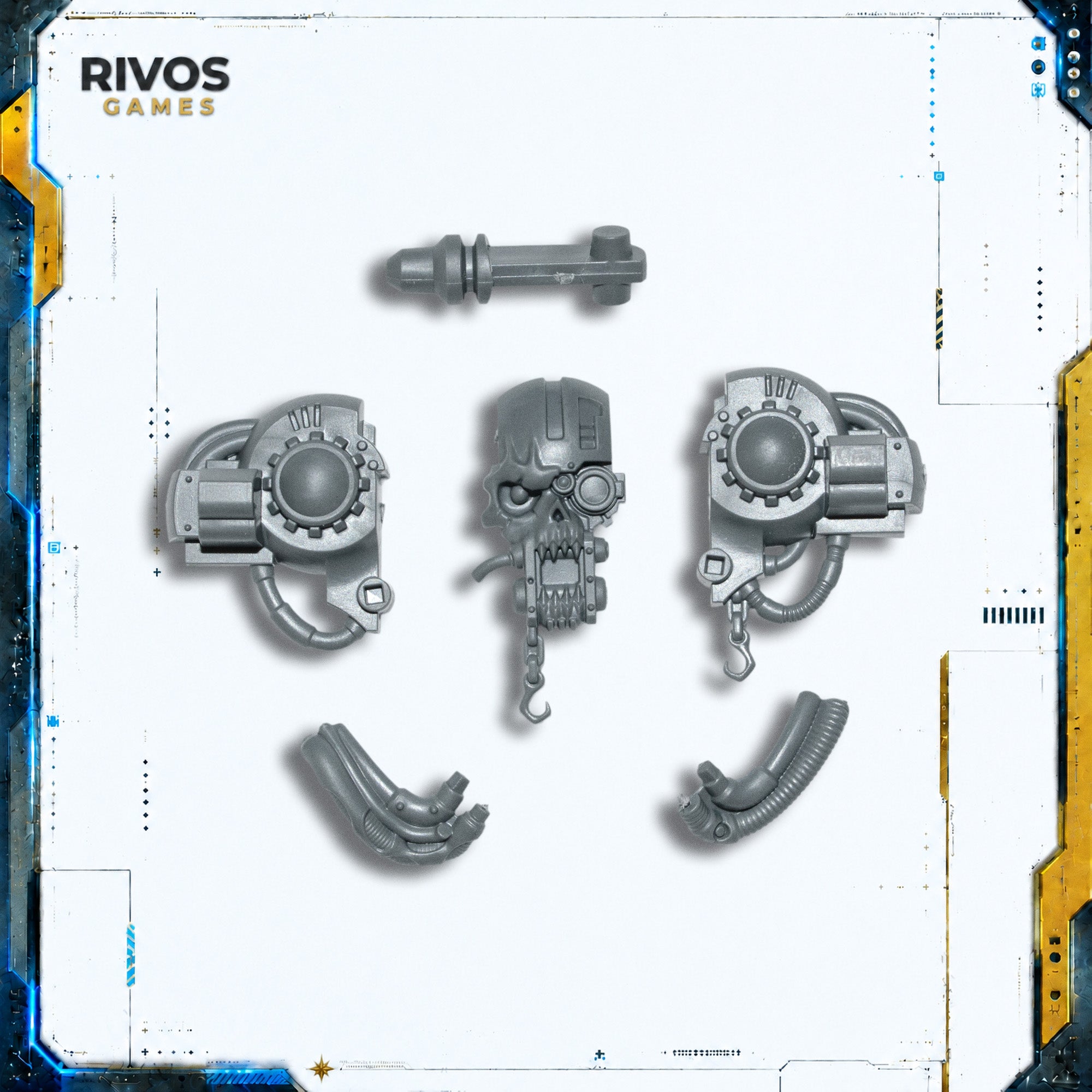 Warhammer 40K Chaos Knights Knight Ruinator Head - Bits (Bitz)