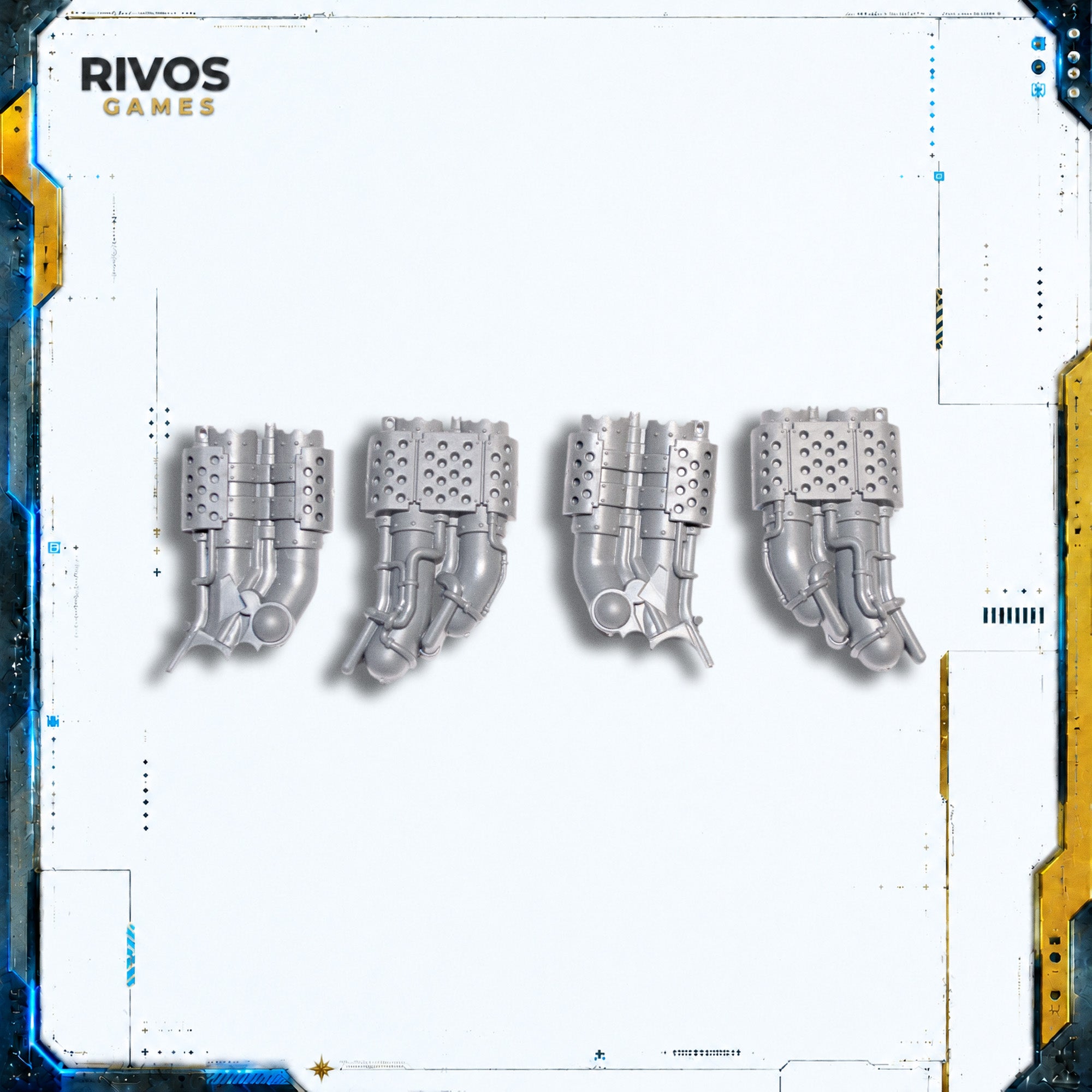 Warhammer 40K Imperial Knights Knight Questoris Exhausts x 2 - Bits (Bitz)