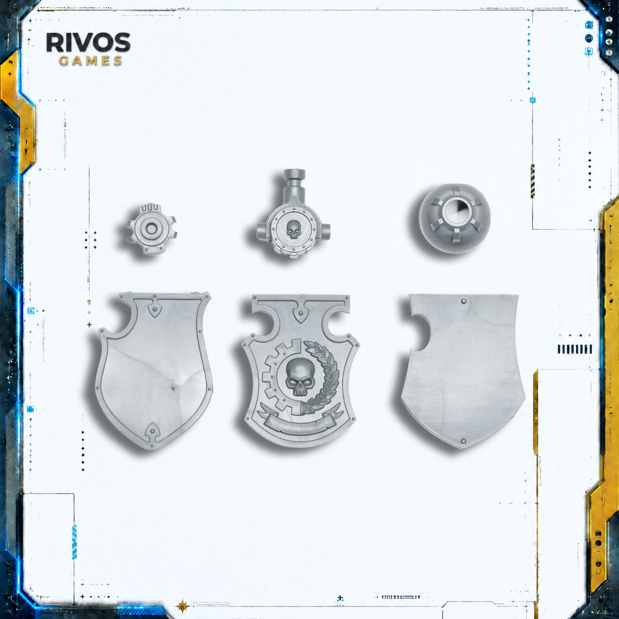 Warhammer 40K Imperial Knights Knight Questoris Shields - Bits (Bitz)