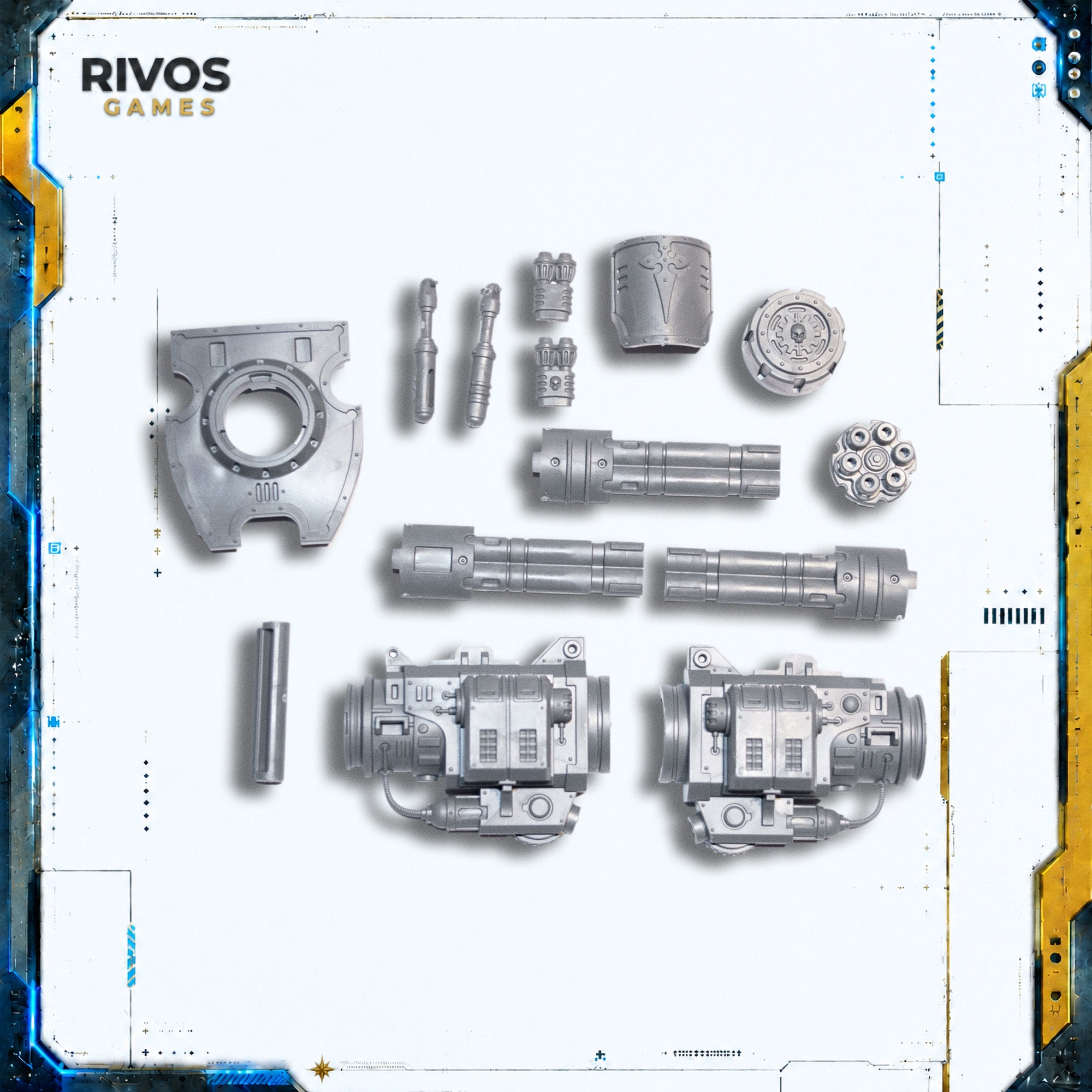 Warhammer 40K Imperial Knights Knight Questoris Gatling Cannon - Bits (Bitz)