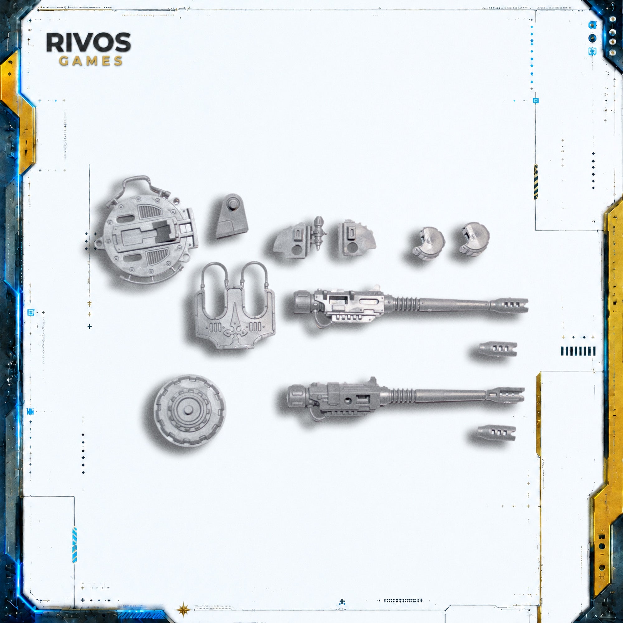 Warhammer 40K Imperial Knights Knight Questoris Twin Icarus Autocannon - Bits (Bitz)
