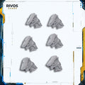 Horus Heresy Questoris Knights Knight Questoris Wolf Head Icons x 6 - Bits (Bitz)