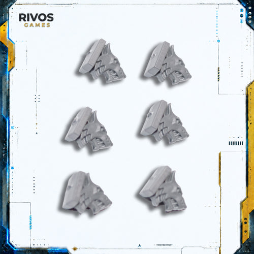 Horus Heresy Questoris Knights Knight Questoris Wolf Head Icons x 6 - Bits (Bitz)