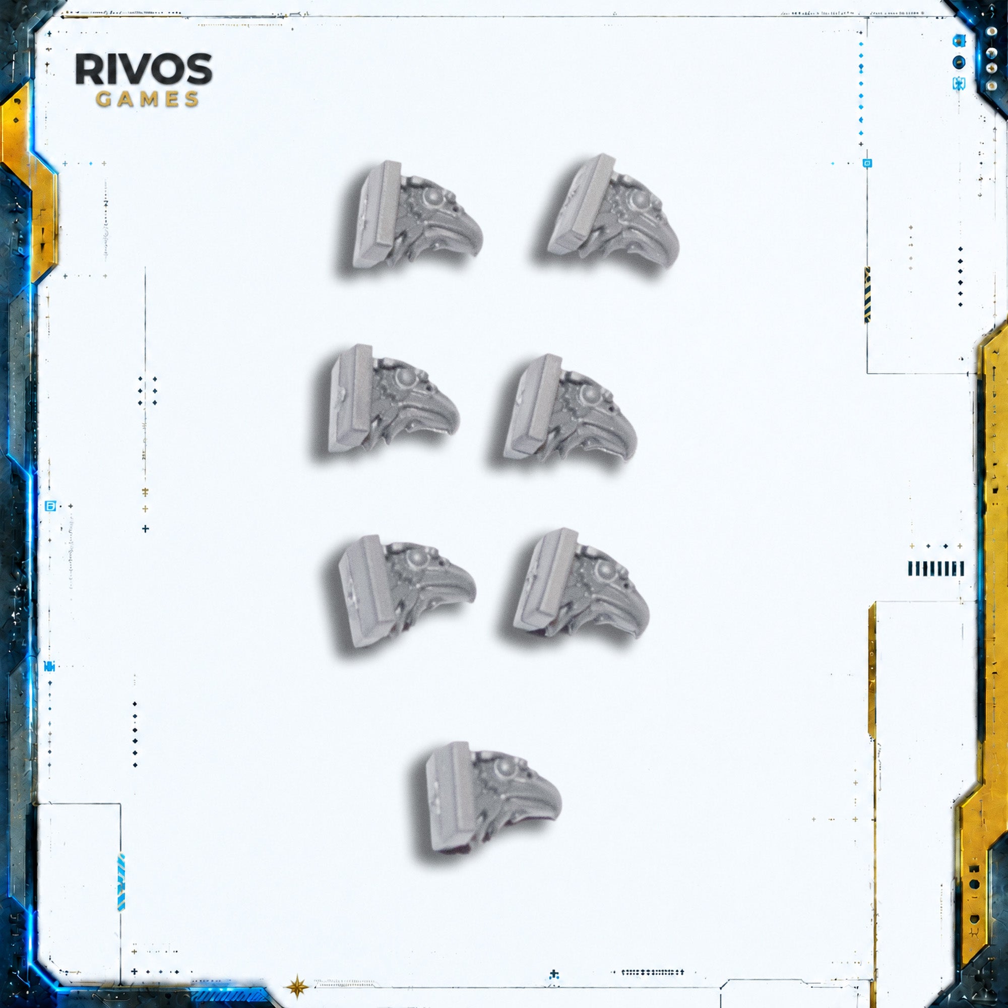 Horus Heresy Questoris Knights Knight Questoris Eagle Head Icons x 7 - Bits (Bitz)