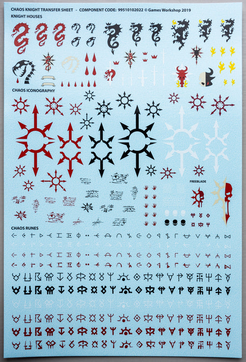 Chaos Knight Transfer Sheet - Warhammer - Authentic Sprue