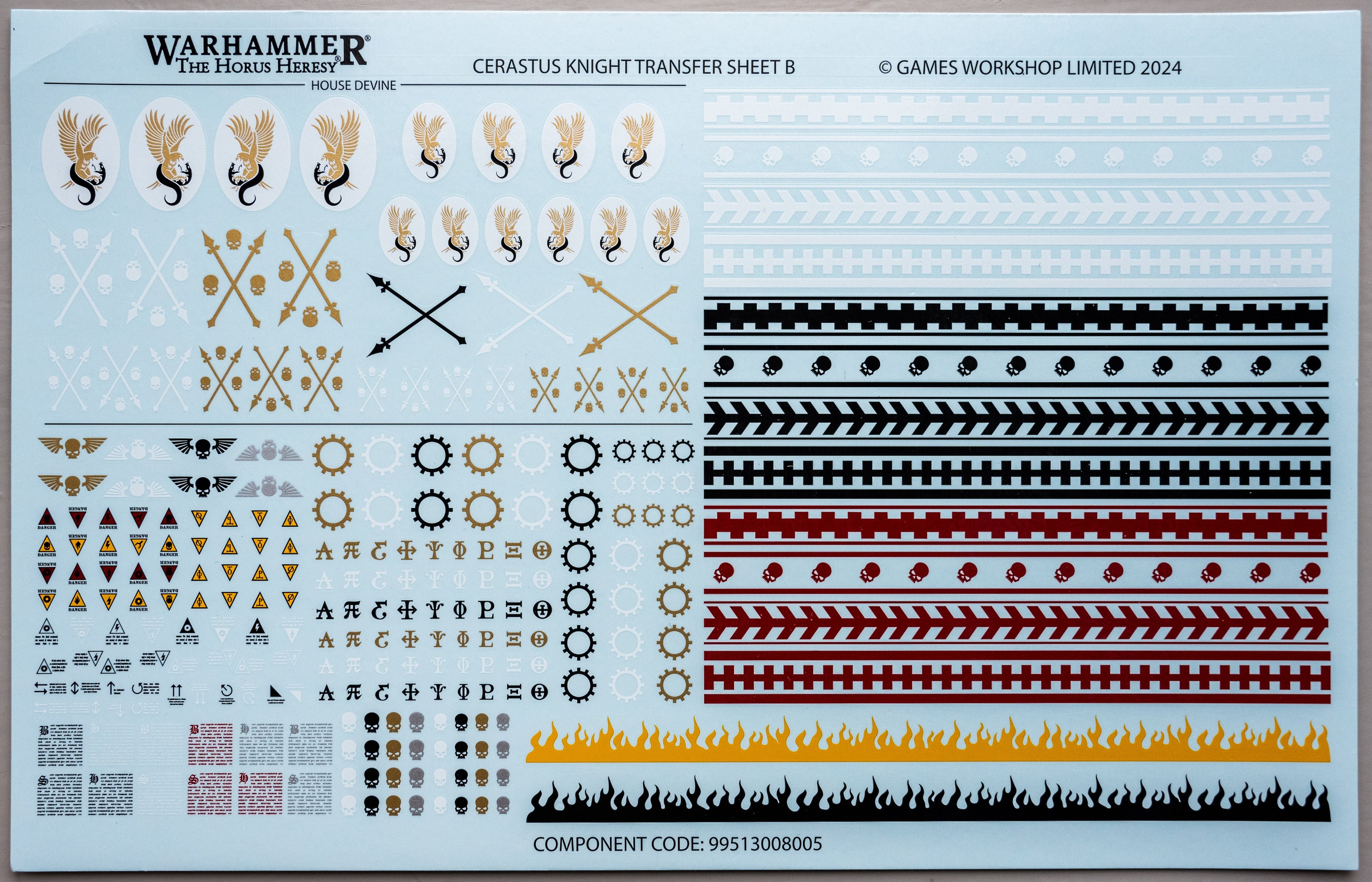 Cerastus Knight Transfer Sheet B - Warhammer - Conversion Part