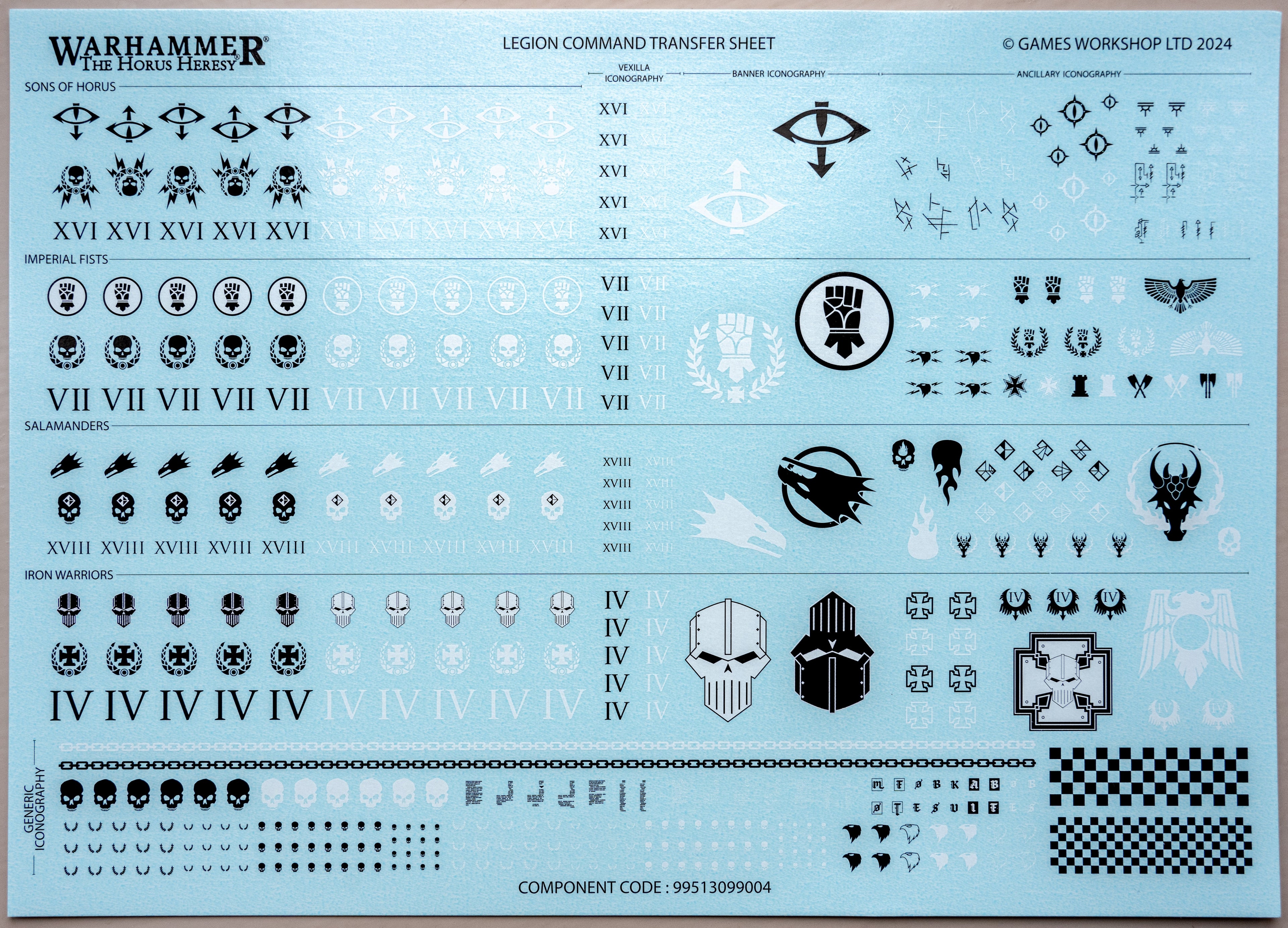 Legion Command Transfer Sheet - Warhammer - Spare Part