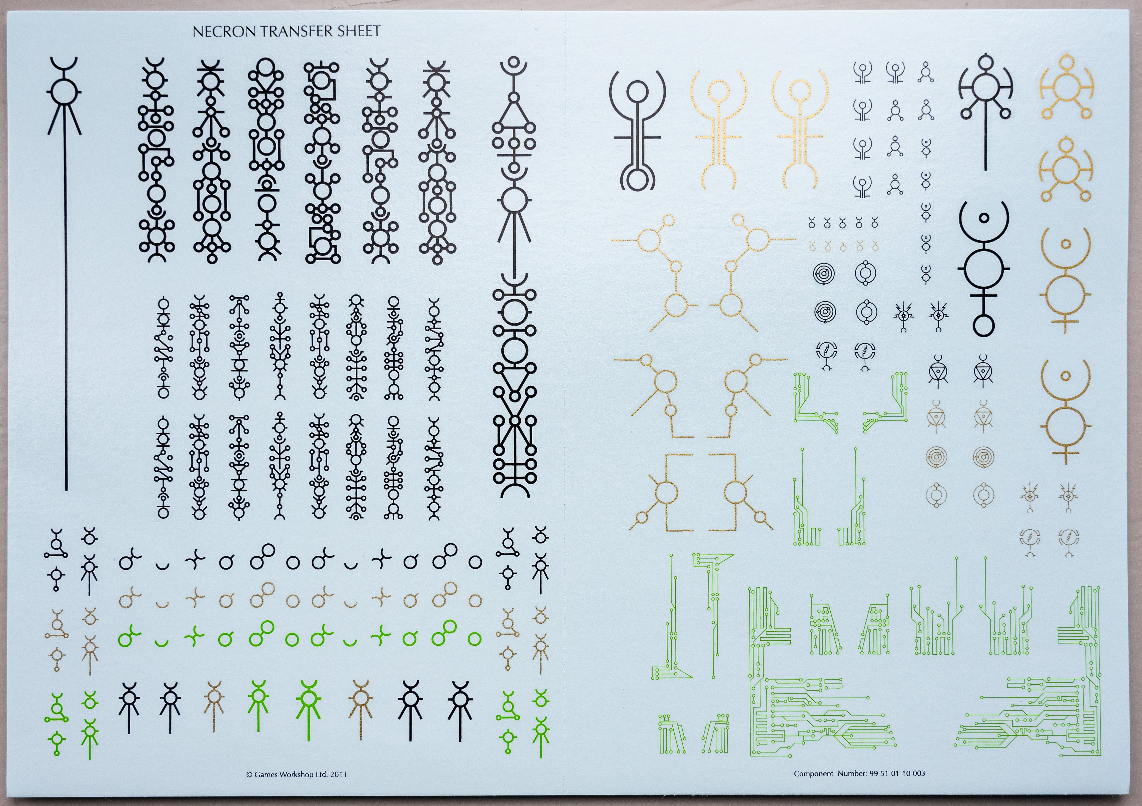 Necron Transfer Sheet - Warhammer - Conversion Part