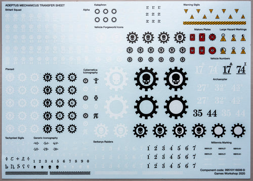 Adeptus Mechanicus Transfer Sheet - Warhammer - Conversion Part