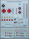 Warhammer 40K Black Templars Upgrades Transfer Sheet - Games Workshop Decals