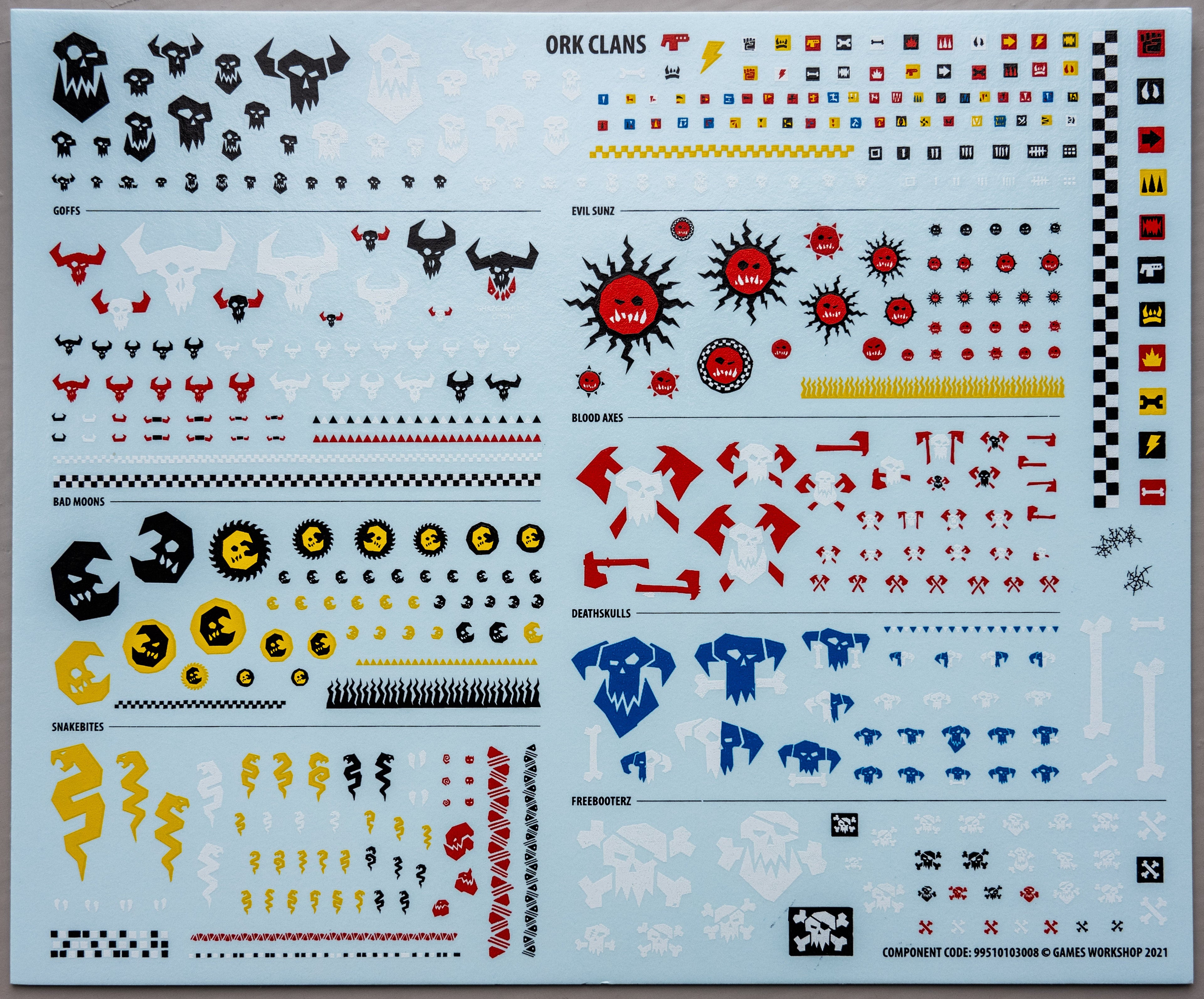 Ork Clans Transfer Sheet - Warhammer - Conversion Part