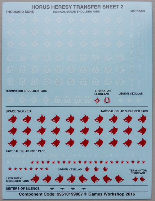 Horus Heresy Transfer Sheet 2 - Warhammer - Authentic Sprue