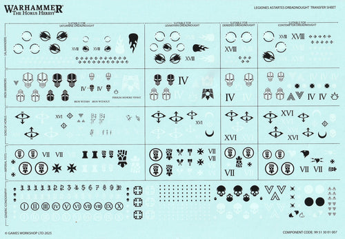 Legiones Astartes Dreadnought Transfer Sheet - Warhammer - Authentic Sprue