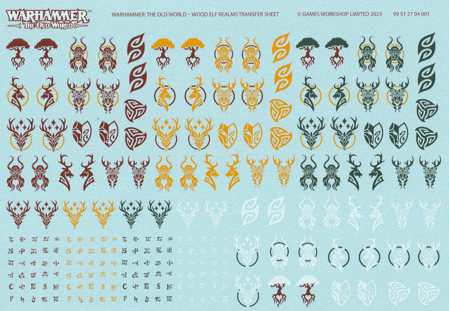 Wood Elf Realms Transfer Sheet - Warhammer - Kitbash Bit