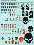 Warhammer Red Corsairs Transfer Sheet - Games Workshop Decals