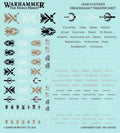 Warhammer Legio Custodes Dreadnought Transfer Sheet - Games Workshop Decals