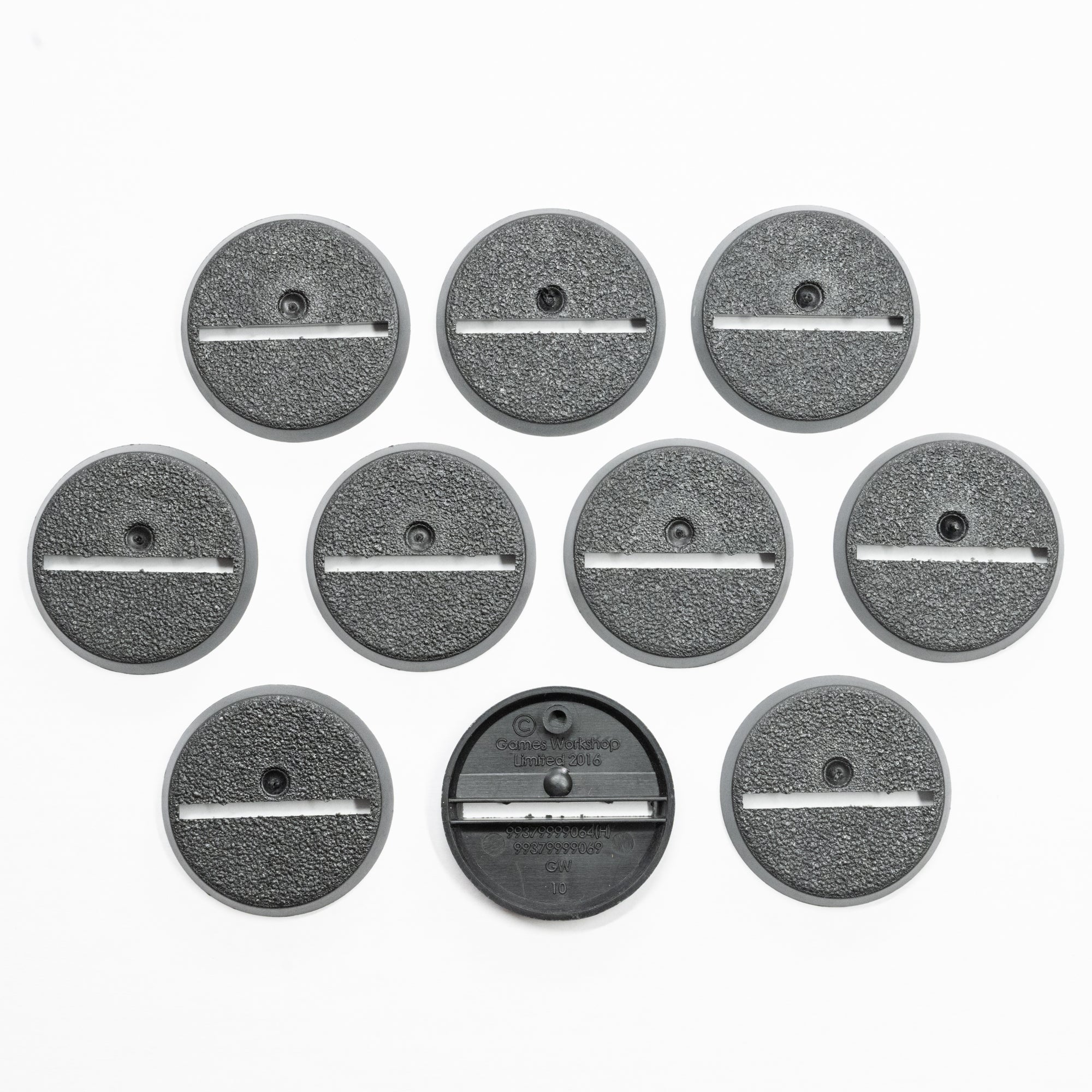 Games Workshop Warhammer 32mm Round Slot Base x 10 - Genuine GW Base