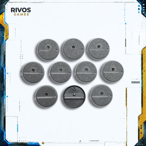 Games Workshop Warhammer 32mm Round Slot Base x 10 - Genuine GW Base