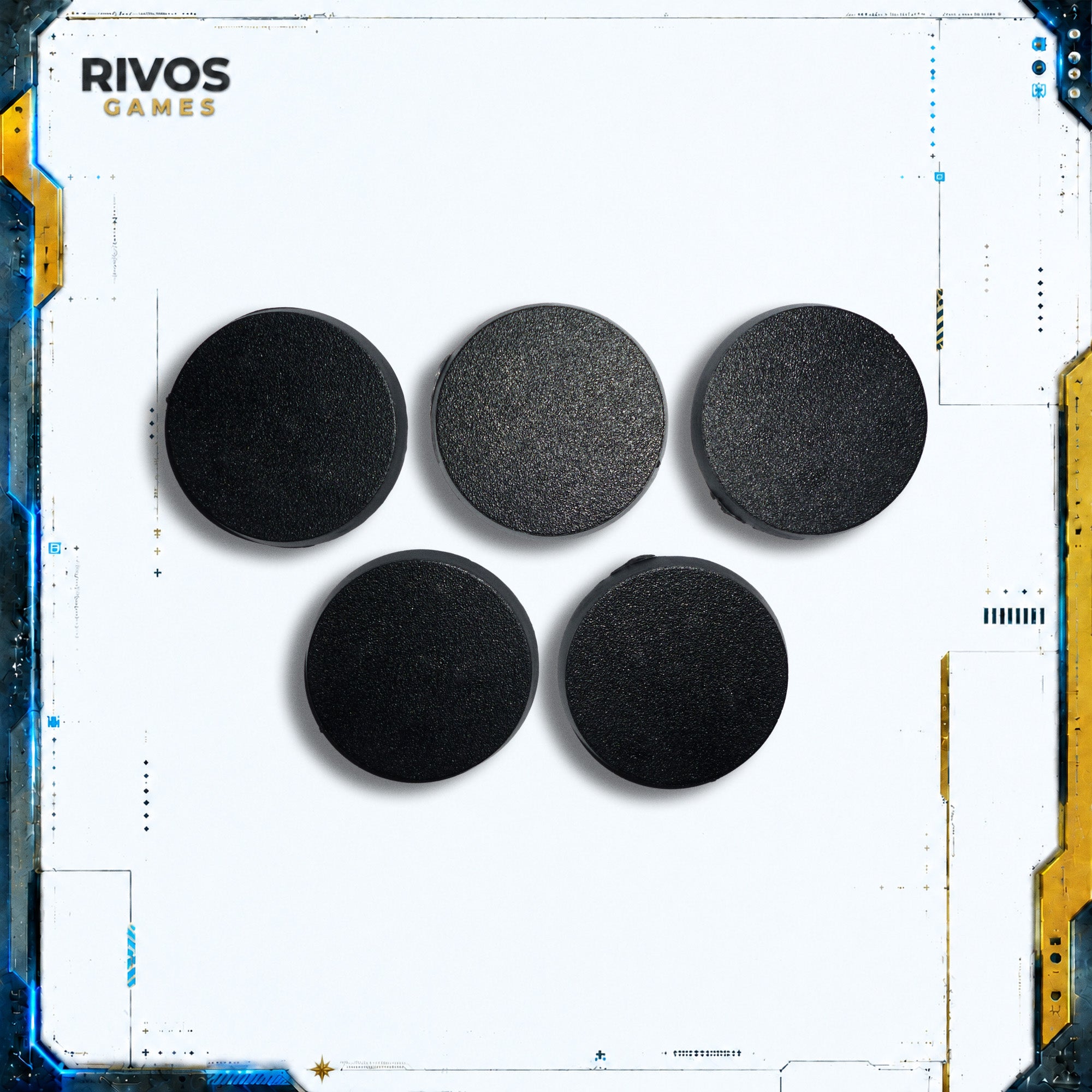 40 mm Round Bases x 5 Games Workshop Brand - Warhammer - Kitbash Bit
