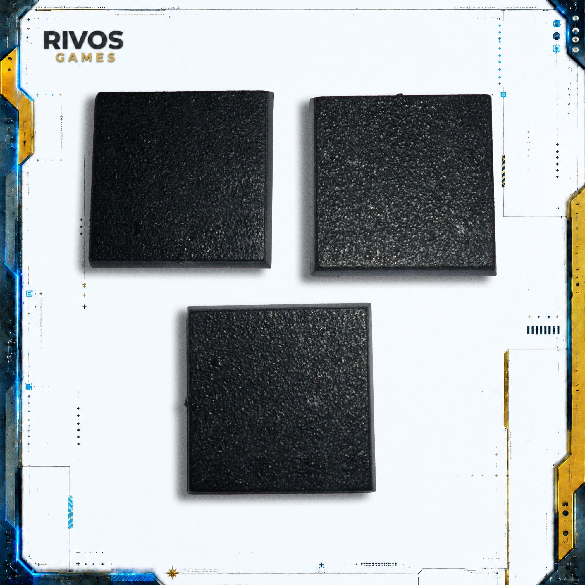 40 mm Square Bases x 3 Games Workshop Brand