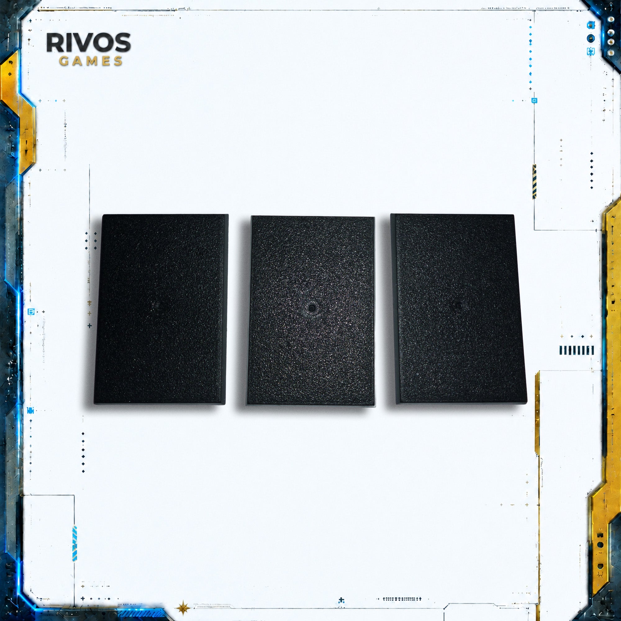75 x 50 mm x 3 Rectangle Base Games Workshop Brand