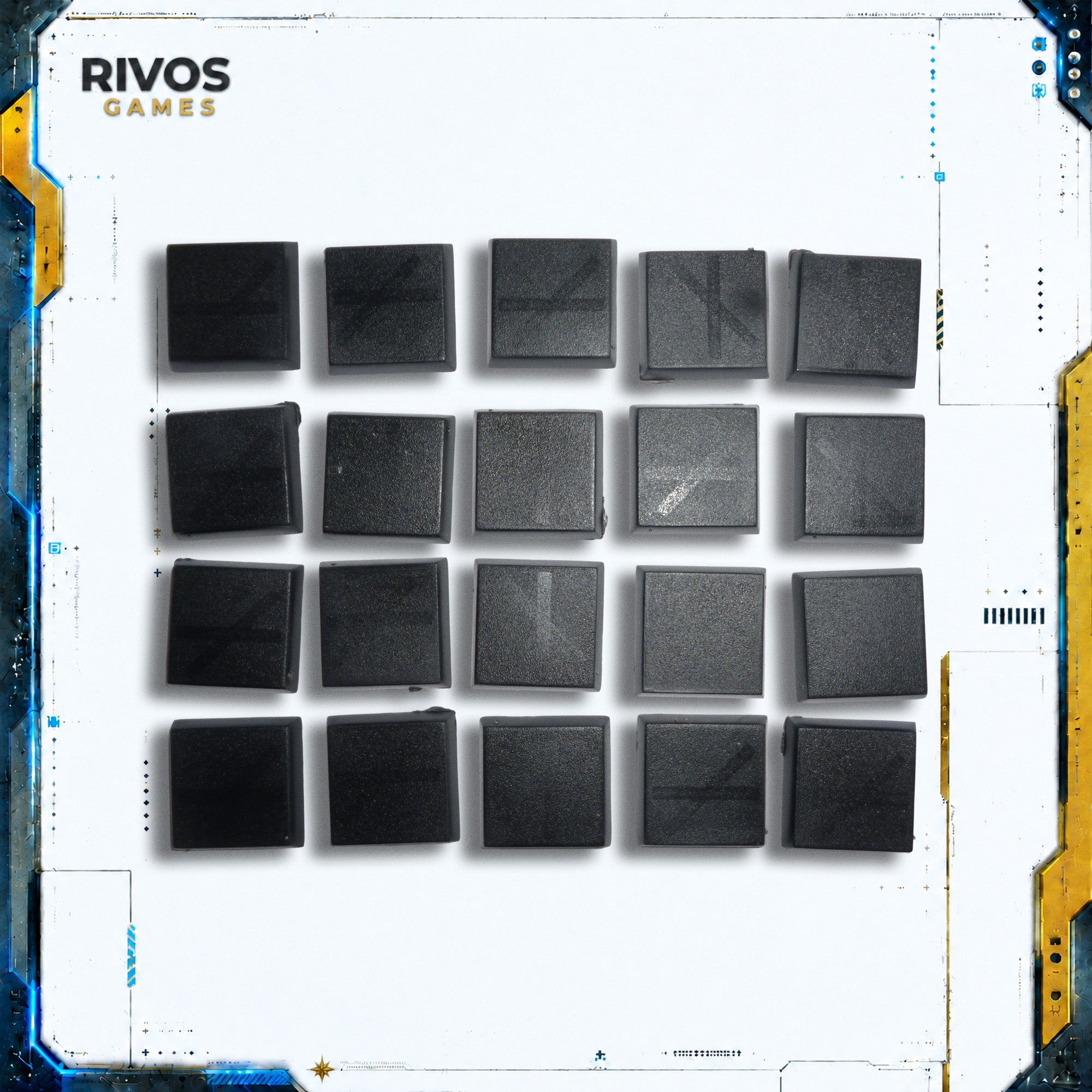 20 mm Square Bases x 20 – Games Workshop Brand